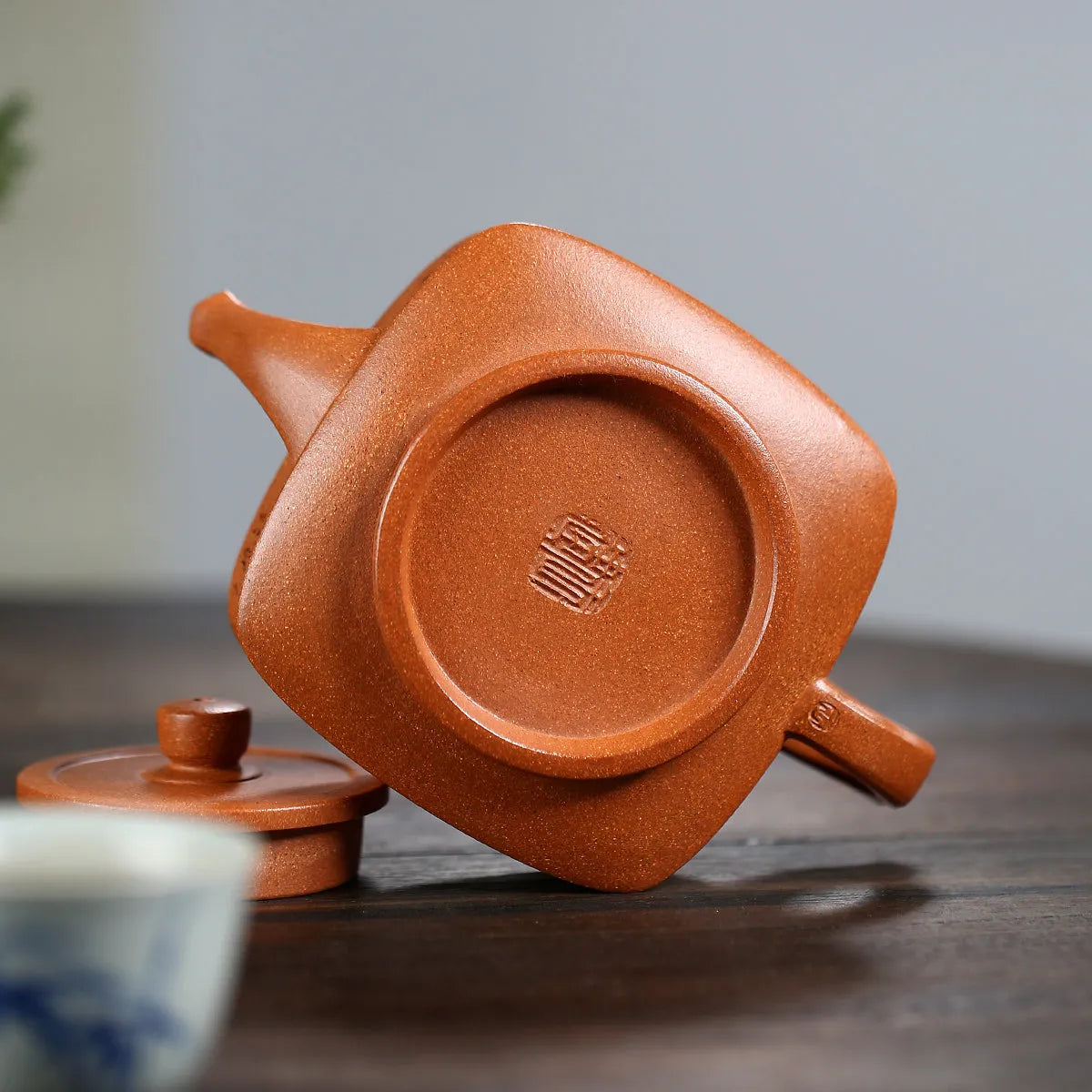 Yixing Zisha Teapot [Sifang Zhou Pan] (Hong Jiang Po Ni - 270ml) - YIQIN TEA HOUSE | yiqinteahouse.com | 200-300ml, new arrival, teapot, teaware, zisha teapot