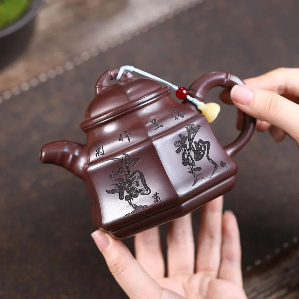 Teko Zisha Yixing [Sijunzi Zhu Ding] (Shi Hong - 310ml)