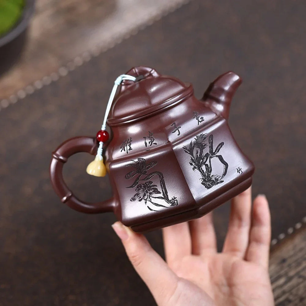 Teko Zisha Yixing [Sijunzi Zhu Ding] (Shi Hong - 310ml)