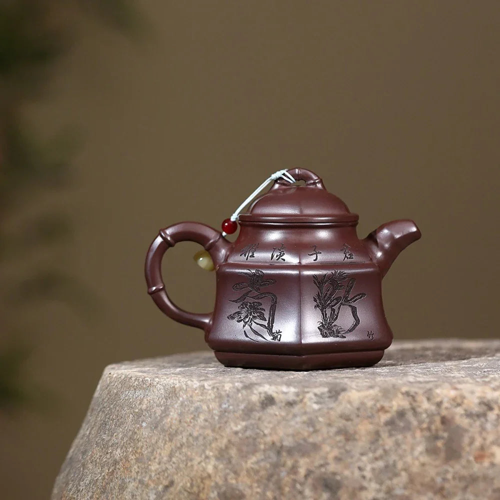 Teko Zisha Yixing [Sijunzi Zhu Ding] (Shi Hong - 310ml)