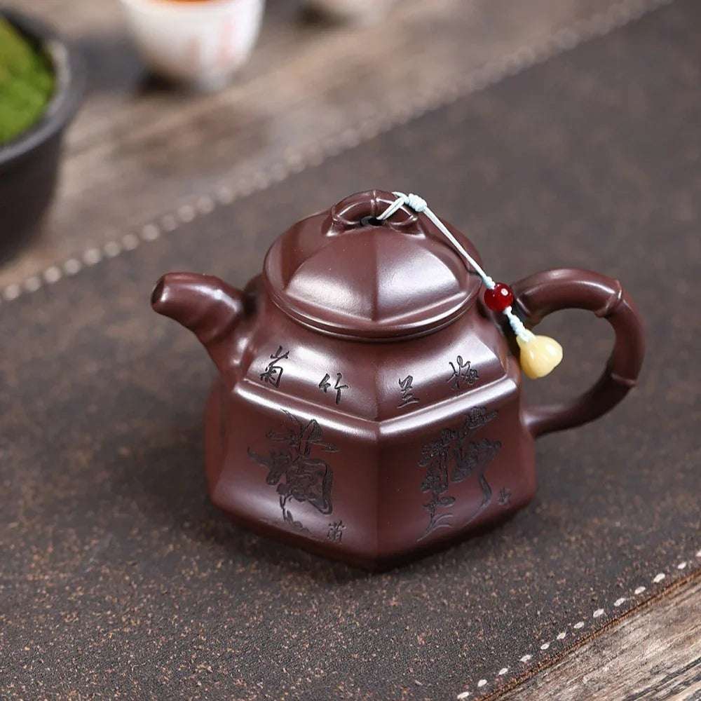 Teko Zisha Yixing [Sijunzi Zhu Ding] (Shi Hong - 310ml)