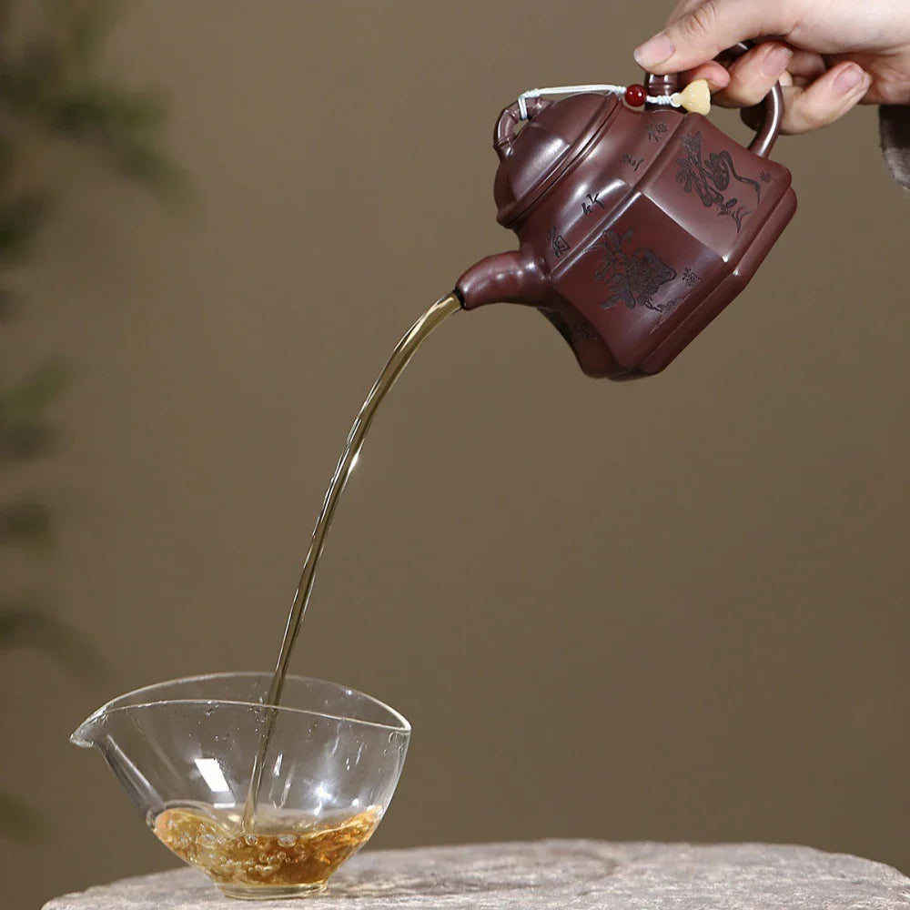 Teko Zisha Yixing [Sijunzi Zhu Ding] (Shi Hong - 310ml)