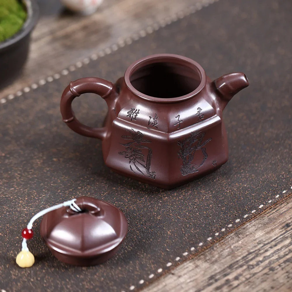 Teko Zisha Yixing [Sijunzi Zhu Ding] (Shi Hong - 310ml)