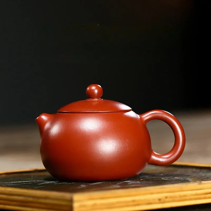 Yixing Zisha Teapot [Small Xishi Pot] (Dahongpao - 120ml) - YIQIN TEA HOUSE | yiqinteahouse.com | <200ml, teapot, teaware, zisha teapot