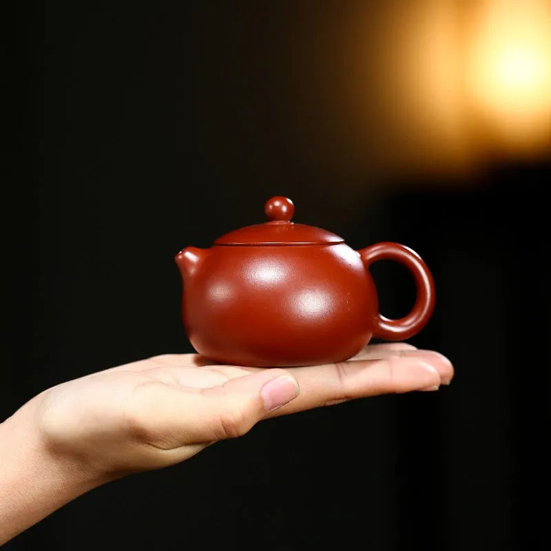 Yixing Zisha Teapot [Small Xishi Pot] (Dahongpao - 120ml) - YIQIN TEA HOUSE | yiqinteahouse.com | <200ml, teapot, teaware, zisha teapot