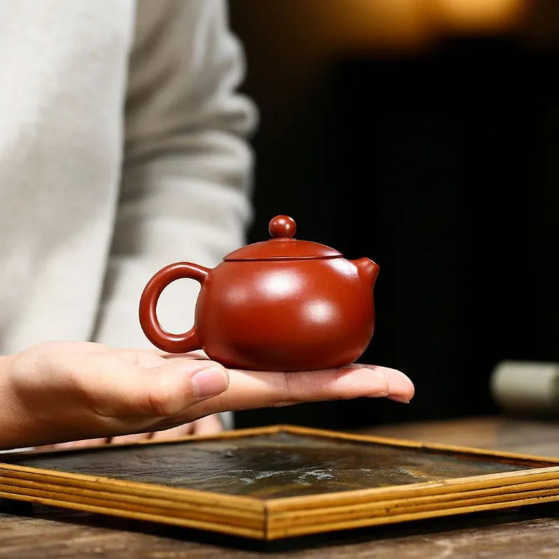 Yixing Zisha Teapot [Small Xishi Pot] (Dahongpao - 120ml) - YIQIN TEA HOUSE | yiqinteahouse.com | <200ml, teapot, teaware, zisha teapot