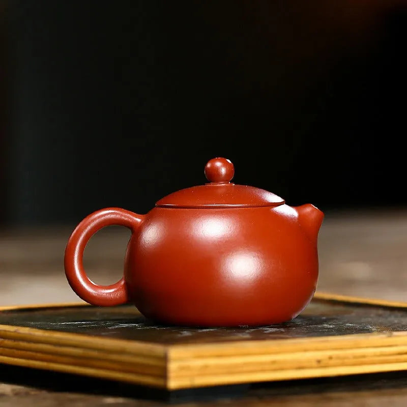 Yixing Zisha Teapot [Small Xishi Pot] (Dahongpao - 120ml) - YIQIN TEA HOUSE | yiqinteahouse.com | <200ml, teapot, teaware, zisha teapot