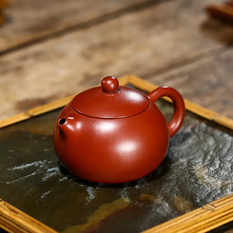 Yixing Zisha Teapot [Small Xishi Pot] (Dahongpao - 120ml) - YIQIN TEA HOUSE | yiqinteahouse.com | <200ml, teapot, teaware, zisha teapot