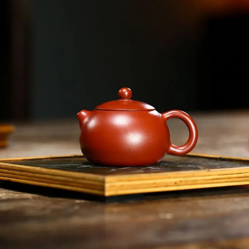 Yixing Zisha Teapot [Small Xishi Pot] (Dahongpao - 120ml) - YIQIN TEA HOUSE | yiqinteahouse.com | <200ml, teapot, teaware, zisha teapot