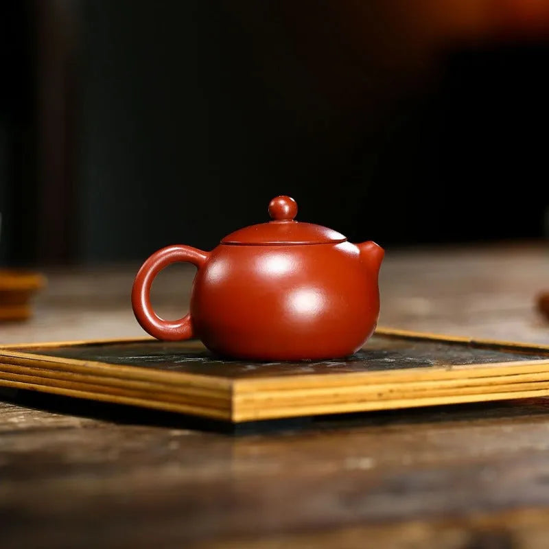 Yixing Zisha Teapot [Small Xishi Pot] (Dahongpao - 120ml) - YIQIN TEA HOUSE | yiqinteahouse.com | <200ml, teapot, teaware, zisha teapot