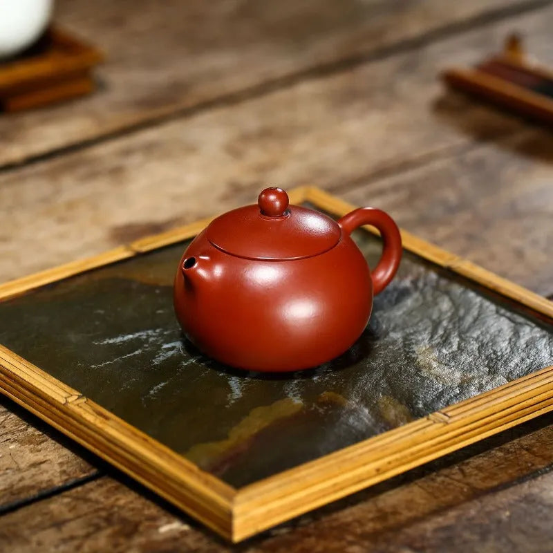 Yixing Zisha Teapot [Small Xishi Pot] (Dahongpao - 120ml) - YIQIN TEA HOUSE | yiqinteahouse.com | <200ml, teapot, teaware, zisha teapot