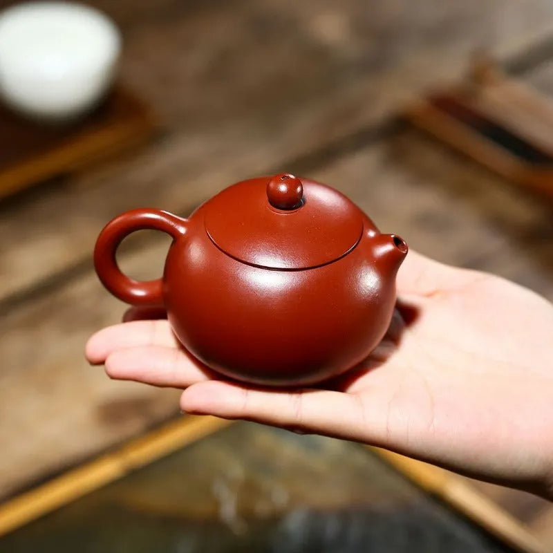 Yixing Zisha Teapot [Small Xishi Pot] (Dahongpao - 120ml) - YIQIN TEA HOUSE | yiqinteahouse.com | <200ml, teapot, teaware, zisha teapot