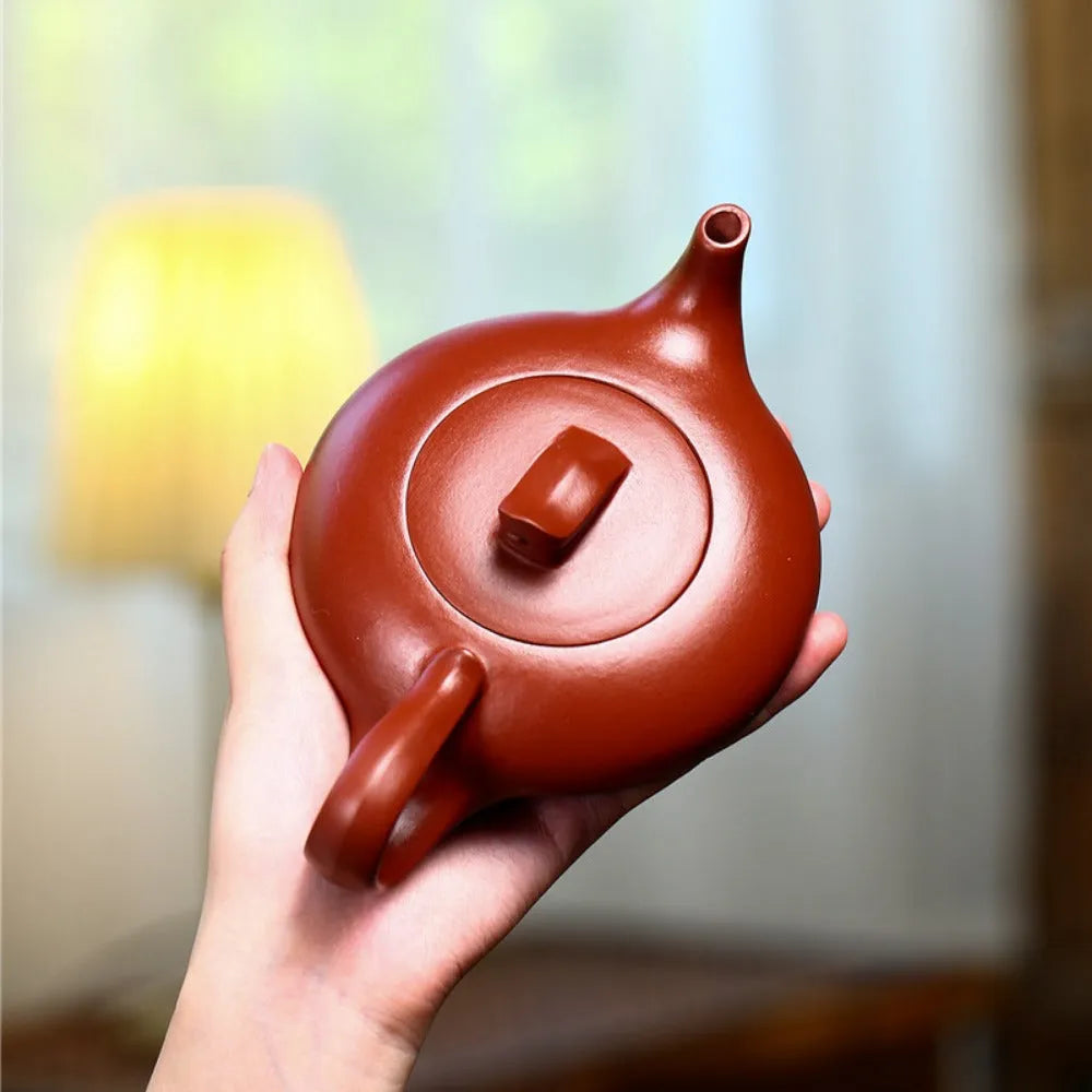 Yixing Zisha Teapot [Smooth & Fine] Painted/Plain (Dahongpao - 200ml) - YIQIN TEA HOUSE | yiqinteahouse.com | 200-300ml, new arrival, teapot, teaware, zisha teapot