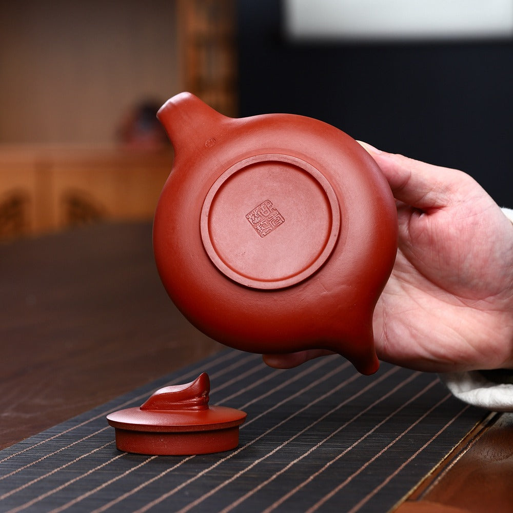 Yixing Zisha Teapot [Smooth & Fine] Painted/Plain (Dahongpao - 200ml) - YIQIN TEA HOUSE | yiqinteahouse.com | 200-300ml, new arrival, teapot, teaware, zisha teapot