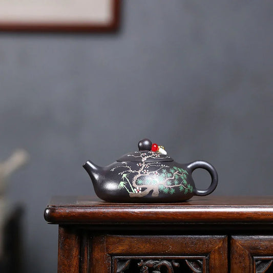 Teko Yixing Zisha [Song Feng Shui Yue] (Hei Jinsha - 230ml)