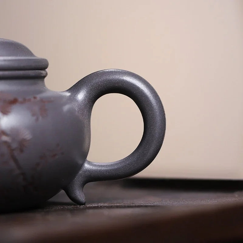 Yixing Zisha Teapot [Songzhi Fanggu] (Ting Qing Ni - 250ml) - YIQIN TEA HOUSE | yiqinteahouse.com | 200-300ml, teapot, teaware, zisha teapot