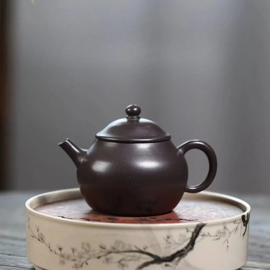 Yixing Zisha Teapot [Straw Hat Pot] (Tian Qing Ni - 150ml)