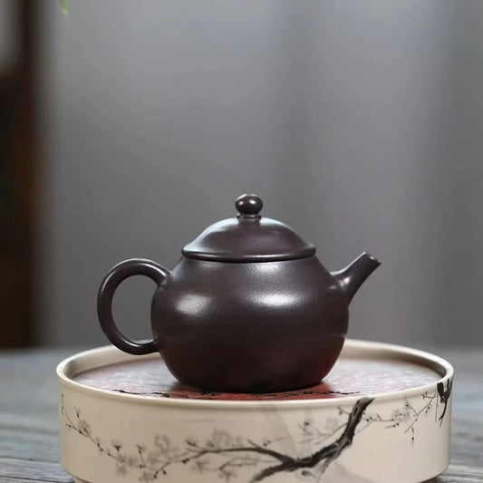 Yixing Zisha Teapot [Straw Hat Pot] (Tian Qing Ni - 150ml)