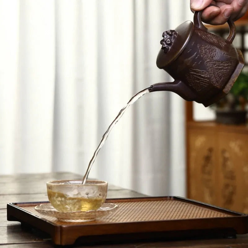 Yixing Zisha Teapot [Taihu Stone Fang Yuan] (Duan Ni Firewood Firing - 300ml) - YIQIN TEA HOUSE | yiqinteahouse.com | 200-300ml, teapot, teaware, zisha teapot