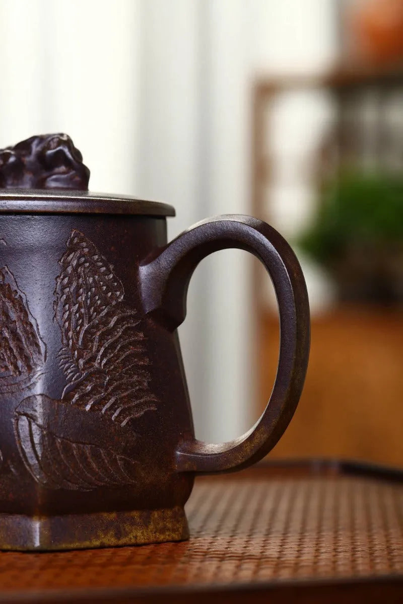 Yixing Zisha Teapot [Taihu Stone Fang Yuan] (Duan Ni Firewood Firing - 300ml) - YIQIN TEA HOUSE | yiqinteahouse.com | 200-300ml, teapot, teaware, zisha teapot