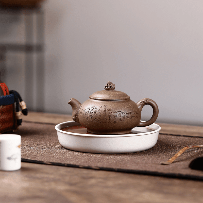 Yixing Zisha Teapot [Taihu Stone Xishi] (Lao Duan Ni - 210ml) - YIQIN TEA HOUSE | yiqinteahouse.com | 200-300ml, teapot, teaware, zisha teapot