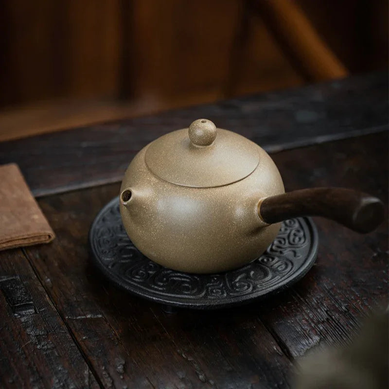 Teko Zisha Yixing [Tang Yu Xishi Side Handle Pot] (Qing Duan Ni - 200ml)