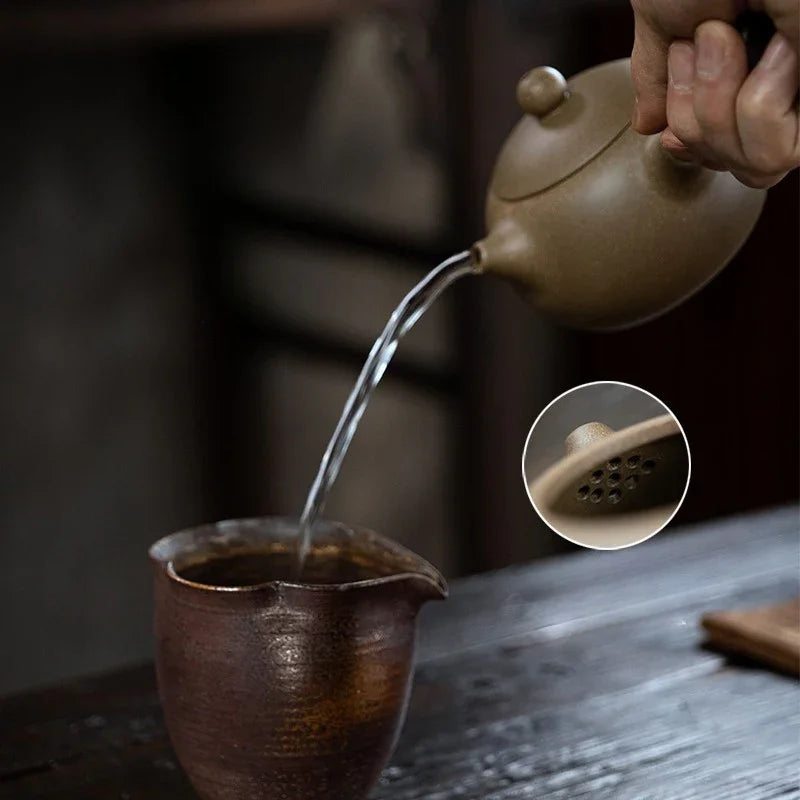 Teko Zisha Yixing [Tang Yu Xishi Side Handle Pot] (Qing Duan Ni - 200ml)