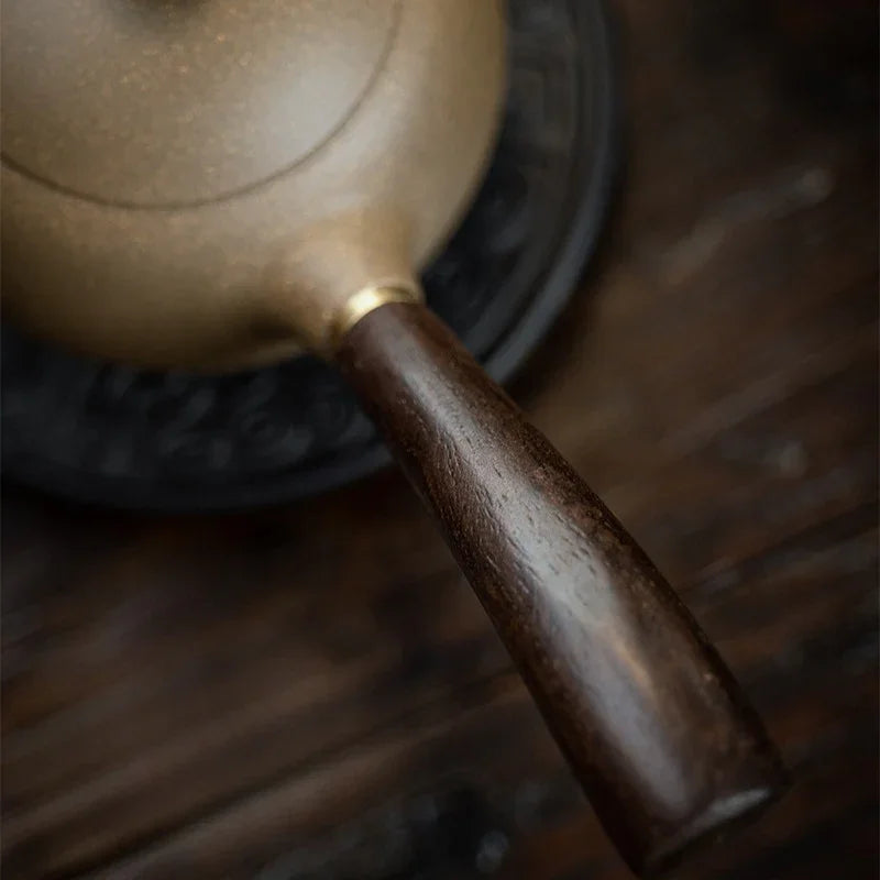 Teko Zisha Yixing [Tang Yu Xishi Side Handle Pot] (Qing Duan Ni - 200ml)