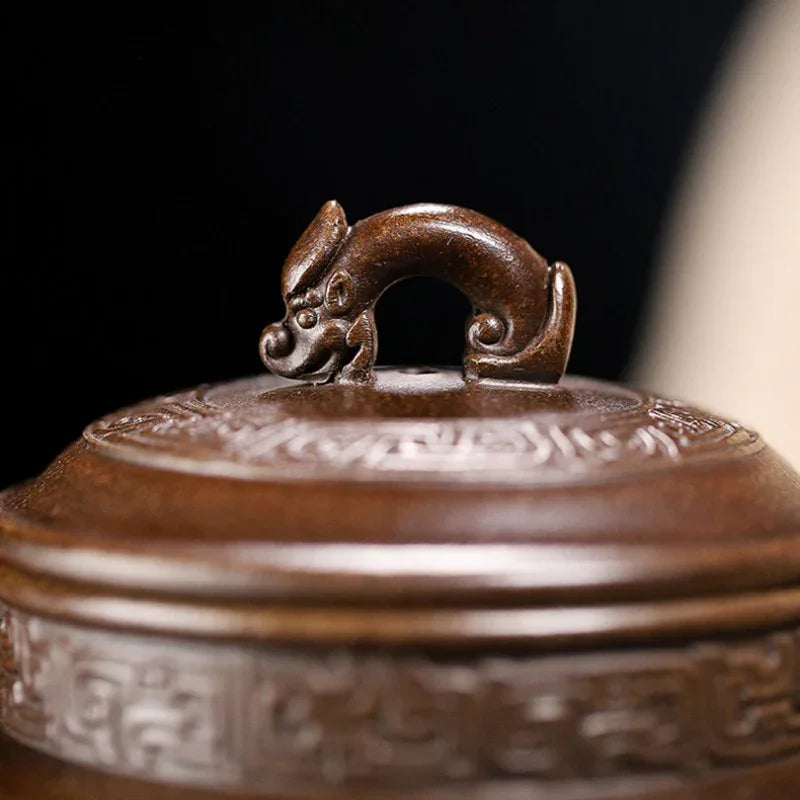 Yixing Zisha Teapot [Tanzi Pot] (Gu Tong Ni - 290ml) - YIQIN TEA HOUSE | yiqinteahouse.com | 200-300ml, teapot, teaware, zisha teapot