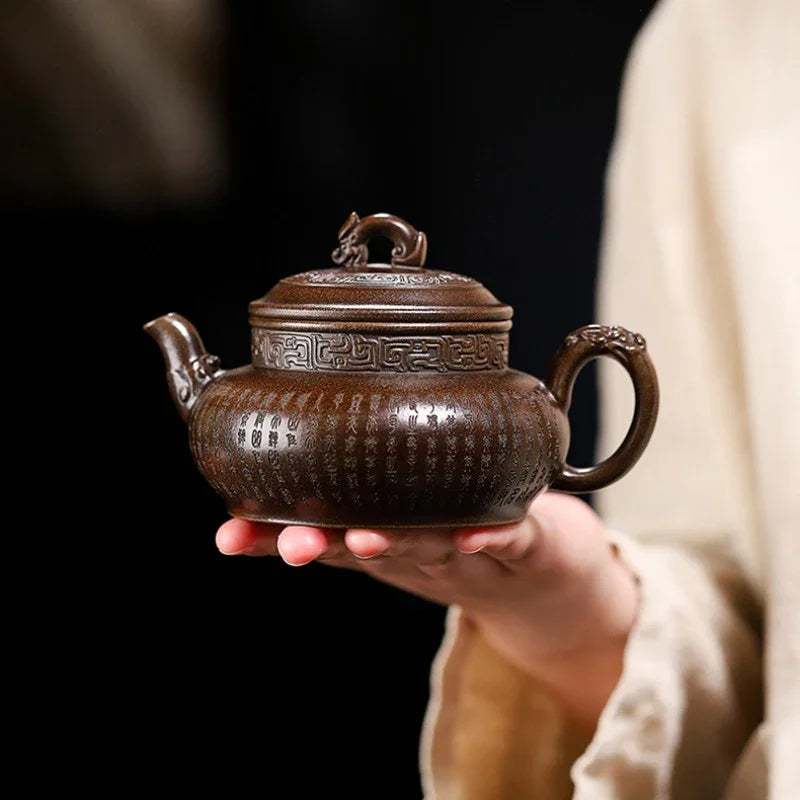 Yixing Zisha Teapot [Tanzi Pot] (Gu Tong Ni - 290ml) - YIQIN TEA HOUSE | yiqinteahouse.com | 200-300ml, teapot, teaware, zisha teapot