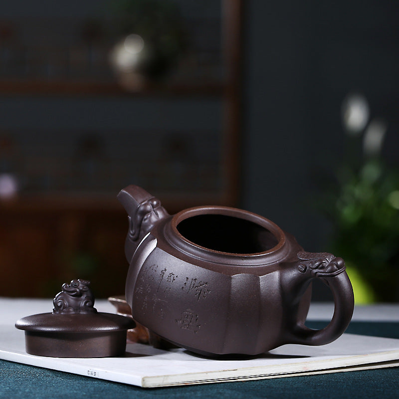 Yixing Zisha Teapot [The Dragon] (Lao Zi Ni - 330ml) - YIQIN TEA HOUSE | yiqinteahouse.com | >300ml, new arrival, teapot, teaware, zisha teapot