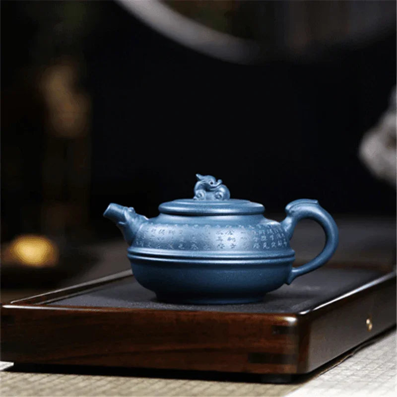 宜兴紫砂茶壶[龙尊壶] (天青泥- 340ml)