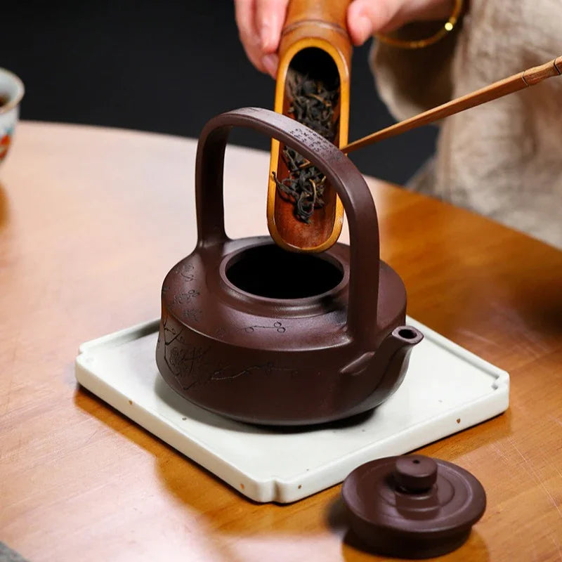 Yixing Zisha Teapot [Tibi Tiliang] (Zi Ni - 370ml) - YIQIN TEA HOUSE | yiqinteahouse.com | >300ml, teapot, teaware, zisha teapot