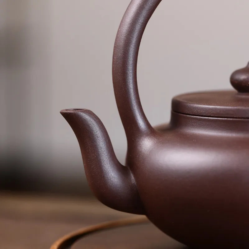 Yixing Zisha Teapot [Tiliang Pot] (Zi Ni - 250ml) - YIQIN TEA HOUSE | yiqinteahouse.com | 200-300ml, teapot, teaware, zisha teapot