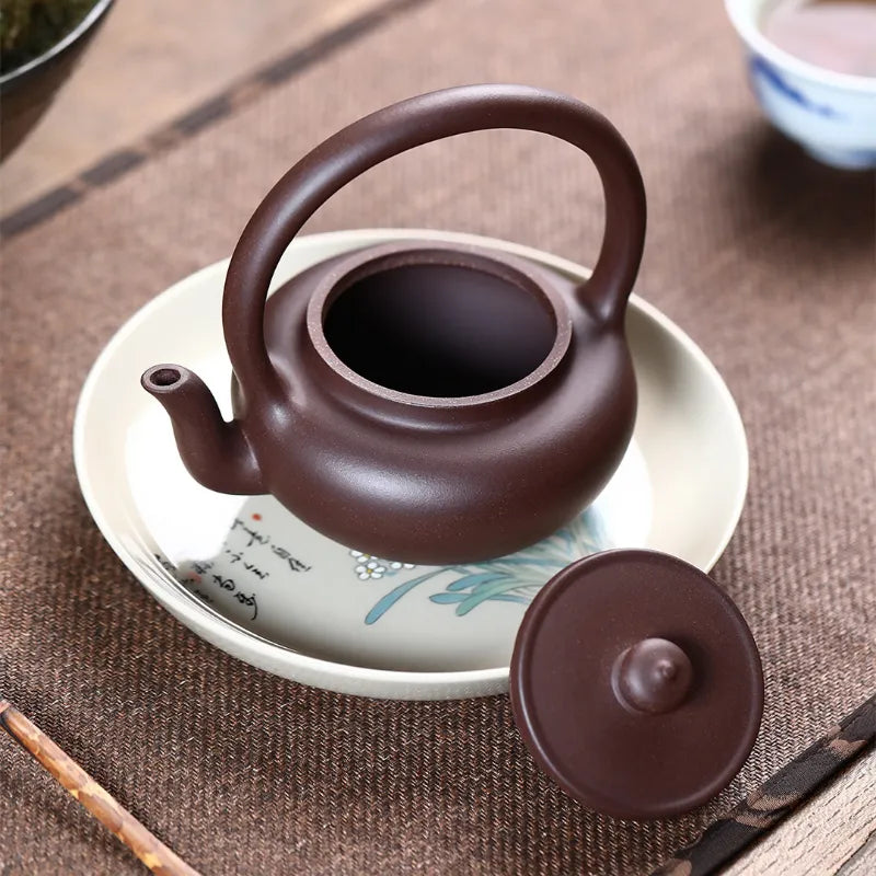 Yixing Zisha Teapot [Tiliang Pot] (Zi Ni - 250ml) - YIQIN TEA HOUSE | yiqinteahouse.com | 200-300ml, teapot, teaware, zisha teapot