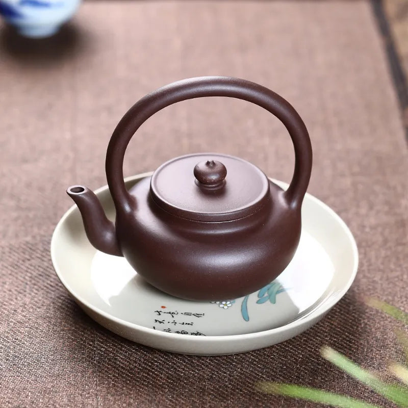 Yixing Zisha Teapot [Tiliang Pot] (Zi Ni - 250ml) - YIQIN TEA HOUSE | yiqinteahouse.com | 200-300ml, teapot, teaware, zisha teapot