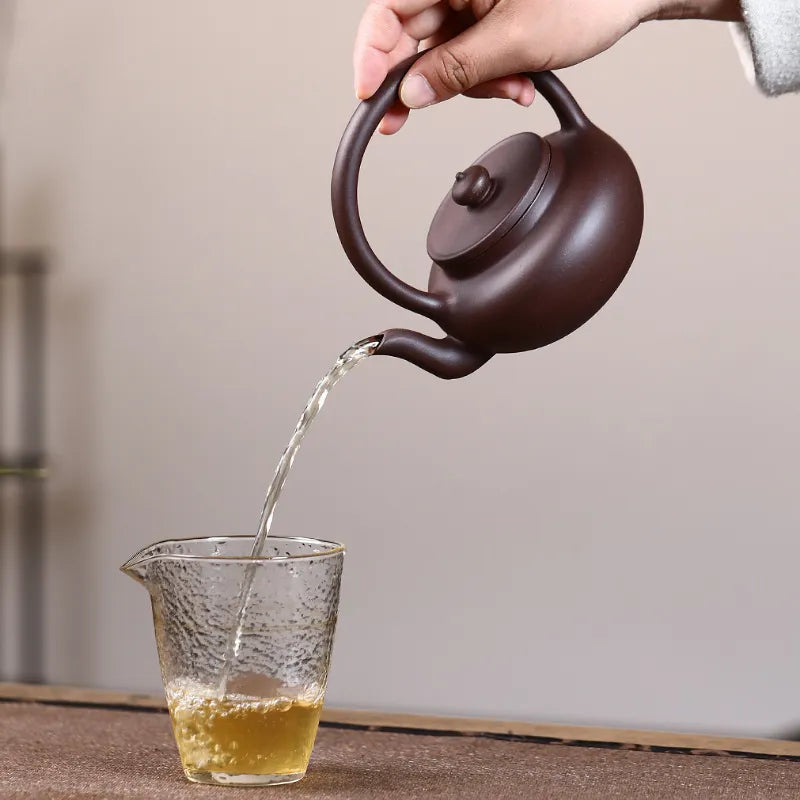 Yixing Zisha Teapot [Tiliang Pot] (Zi Ni - 250ml) - YIQIN TEA HOUSE | yiqinteahouse.com | 200-300ml, teapot, teaware, zisha teapot