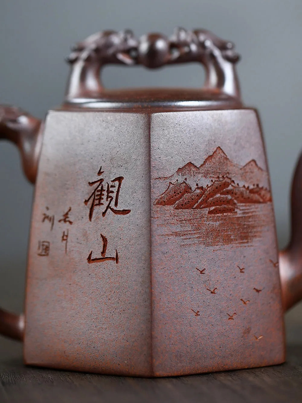 Yixing Zisha Teapot [Twin Dragon Ball] (High Temperature Duan Ni Fired - 340ml) - YIQIN TEA HOUSE | yiqinteahouse.com | >300ml, new arrival, teapot, teaware, zisha teapot