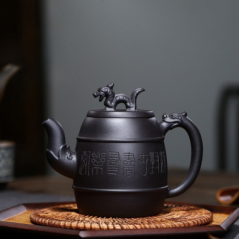 Yixing Zisha Teapot [Xiangrui] (Hei Ni - 420ml) - YIQIN TEA HOUSE | yiqinteahouse.com | >300ml, teapot, teaware, zisha teapot