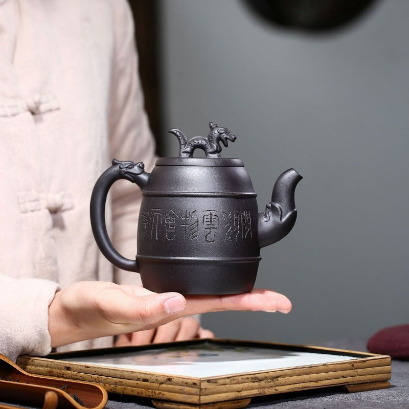 Yixing Zisha Teapot [Xiangrui] (Hei Ni - 420ml) - YIQIN TEA HOUSE | yiqinteahouse.com | >300ml, teapot, teaware, zisha teapot