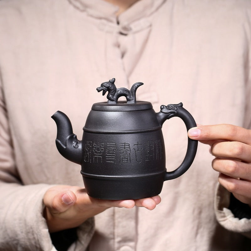 Yixing Zisha Teapot [Xiangrui] (Hei Ni - 420ml) - YIQIN TEA HOUSE | yiqinteahouse.com | >300ml, teapot, teaware, zisha teapot