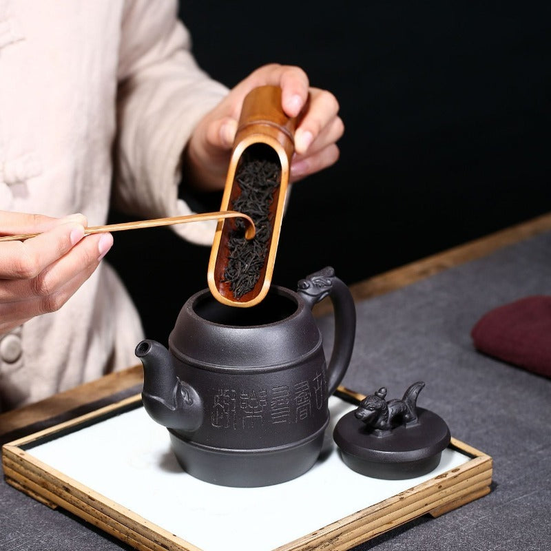 Yixing Zisha Teapot [Xiangrui] (Hei Ni - 420ml) - YIQIN TEA HOUSE | yiqinteahouse.com | >300ml, teapot, teaware, zisha teapot