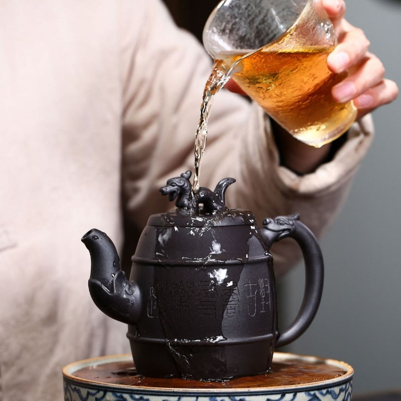 Yixing Zisha Teapot [Xiangrui] (Hei Ni - 420ml) - YIQIN TEA HOUSE | yiqinteahouse.com | >300ml, teapot, teaware, zisha teapot