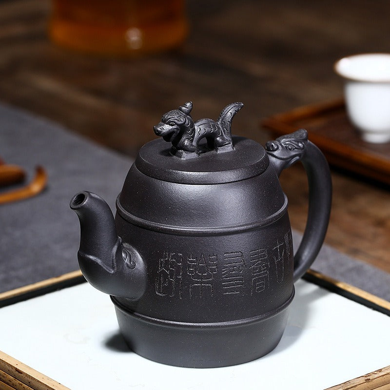 Yixing Zisha Teapot [Xiangrui] (Hei Ni - 420ml) - YIQIN TEA HOUSE | yiqinteahouse.com | >300ml, teapot, teaware, zisha teapot