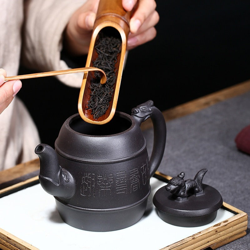 Yixing Zisha Teapot [Xiangrui] (Hei Ni - 420ml) - YIQIN TEA HOUSE | yiqinteahouse.com | >300ml, teapot, teaware, zisha teapot