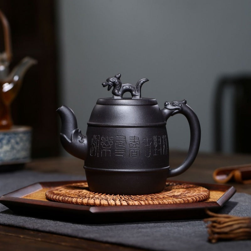 Yixing Zisha Teapot [Xiangrui] (Hei Ni - 420ml) - YIQIN TEA HOUSE | yiqinteahouse.com | >300ml, teapot, teaware, zisha teapot