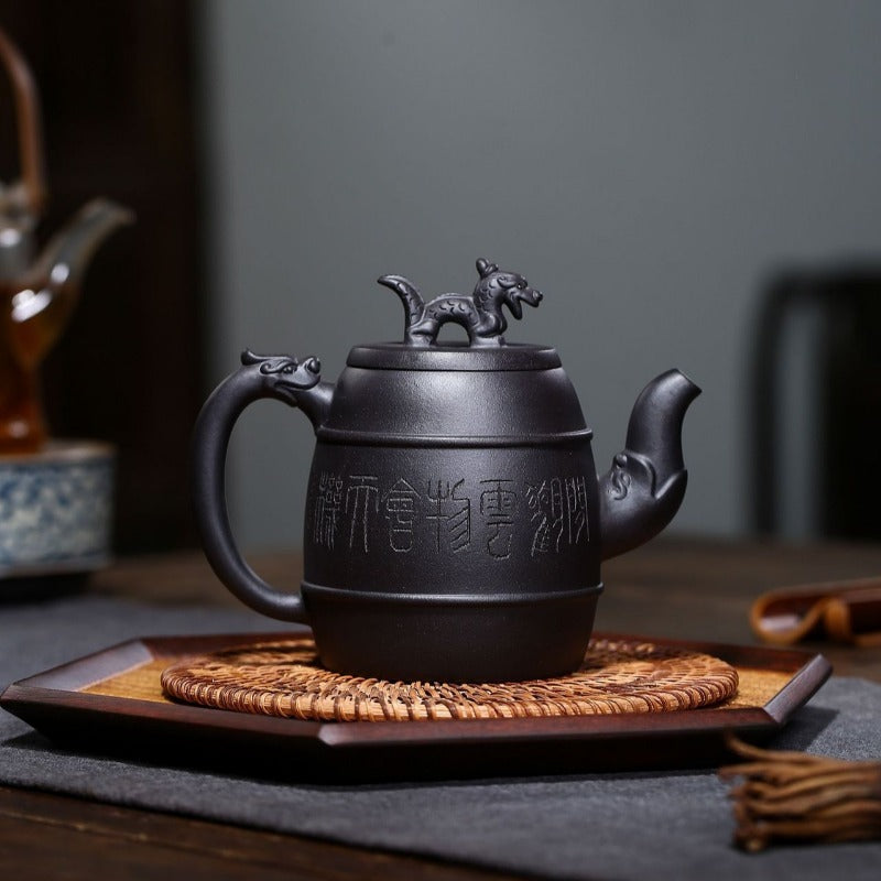 Yixing Zisha Teapot [Xiangrui] (Hei Ni - 420ml) - YIQIN TEA HOUSE | yiqinteahouse.com | >300ml, teapot, teaware, zisha teapot