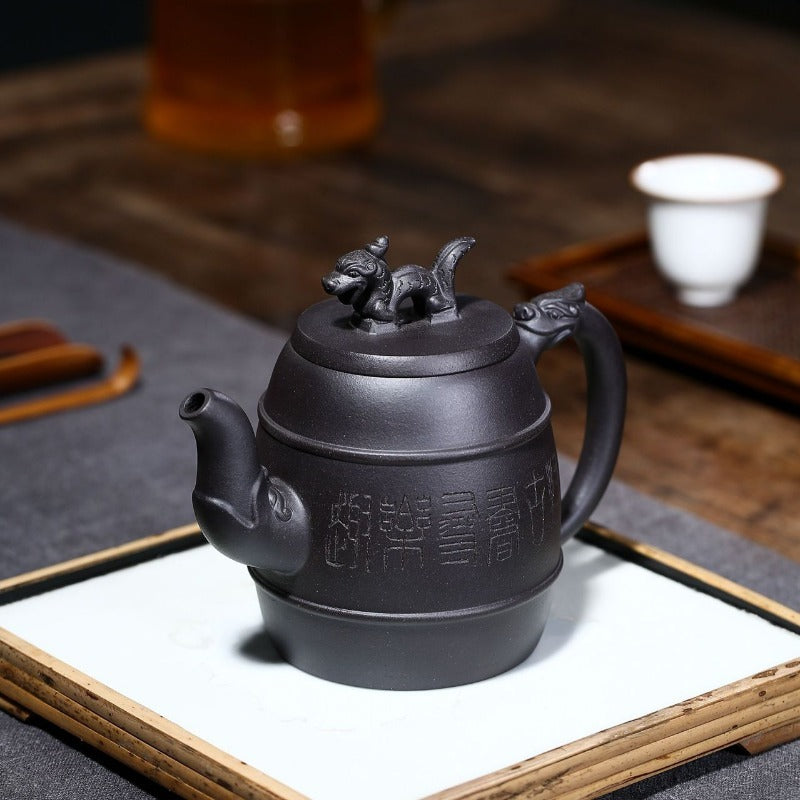 Yixing Zisha Teapot [Xiangrui] (Hei Ni - 420ml) - YIQIN TEA HOUSE | yiqinteahouse.com | >300ml, teapot, teaware, zisha teapot