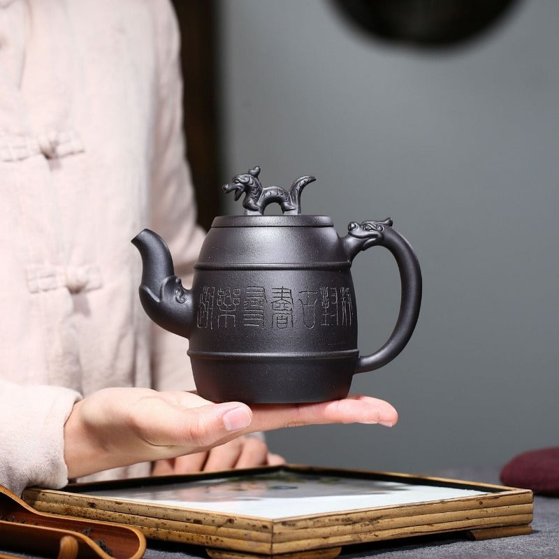 Yixing Zisha Teapot [Xiangrui] (Hei Ni - 420ml) - YIQIN TEA HOUSE | yiqinteahouse.com | >300ml, teapot, teaware, zisha teapot