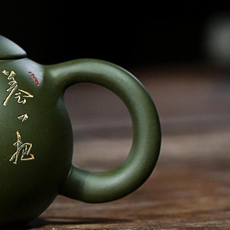 Yixing Zisha Teapot [Xishi Pot] (Lu Ni - 225ml) - YIQIN TEA HOUSE | yiqinteahouse.com | 200-300ml, teapot, teaware, zisha teapot